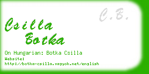 csilla botka business card